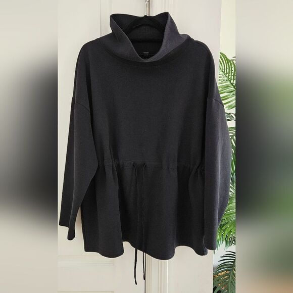 Joe Fresh Black Cowl Neck Sweater Relaxed Fit Knit - Picture 1 of 4